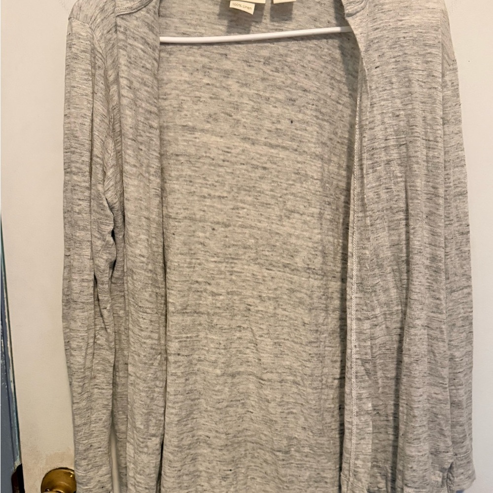 Cynthia Rowley Linen Lightweight Open Front Cardigan